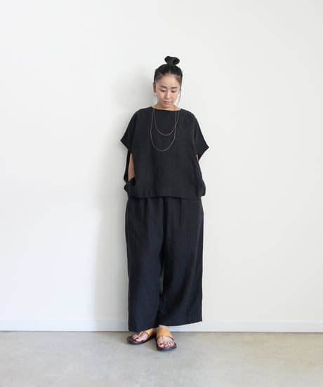 ichiAntiquités 1101122 Linen Relax Pants / 2 COLORS