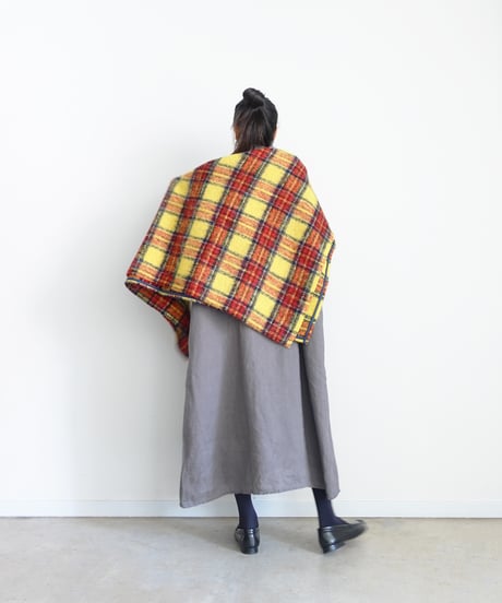 ichiAntiquités 1000340 Wool Shaggy Tartan Stole / 2 COLORS