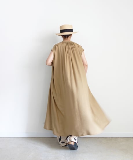 i c h i 260110 Rayon Linen Sleeveless Dress / 3 COLORS