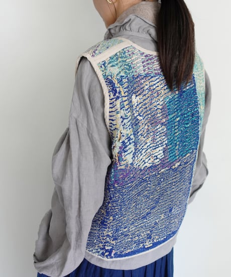 【ONLINE LIMITED】ichiAntiquités 1001136 Vintage Ralli Quilt Vest / 2 COLORS
