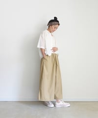 i c h i 260108 Cotton Broadcloth Wide Pants / 2 COLORS