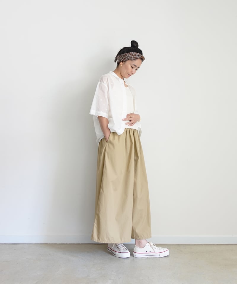 i c h i 260108 Cotton Broadcloth Wide Pants / 2