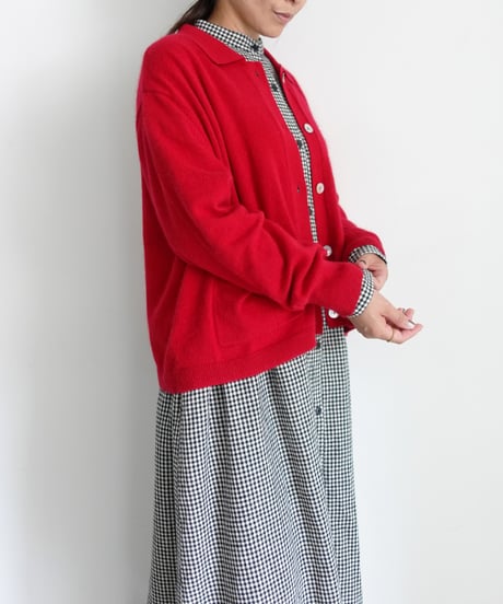 i c h i 260413 Cotton Linen Gingham Dress / A : GINGHAM