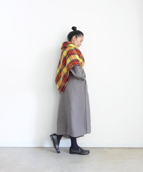 ichiAntiquités 1200311 Linen Smock Dress / 3 COLORS