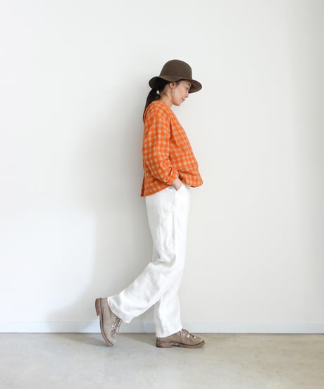 ichiAntiquités 1200318 Cotton Wool Gingham Check Jacket / 3 COLORS