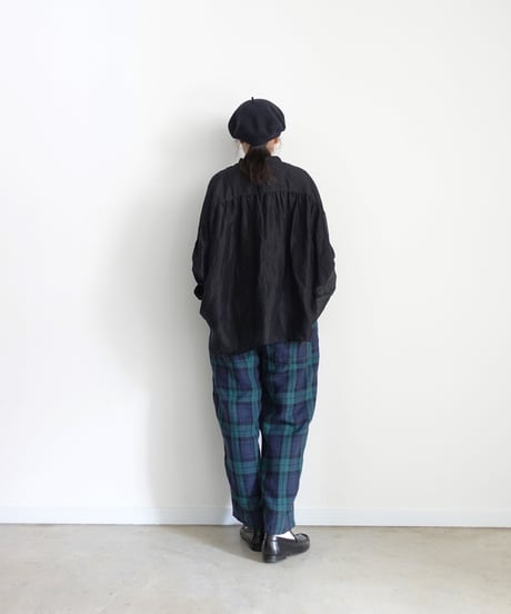 i c h i 260124 Linen Ramie Sheer Cross Shirt / 2 COLORS