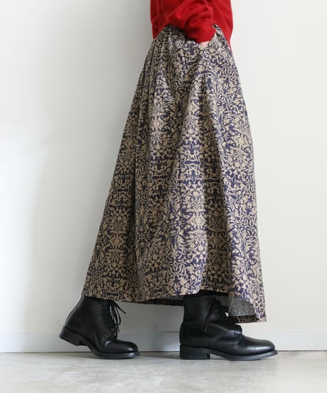 i c h i  250712  Corduroy Flower Skirt / 2 COLORS