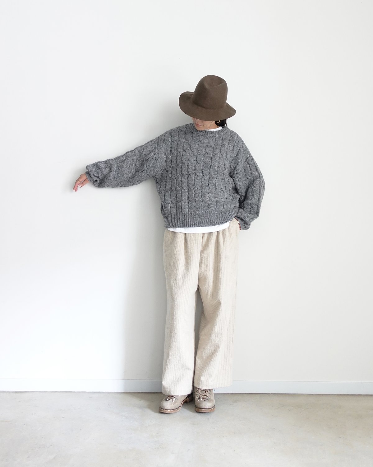 i c h i 250715 Pin Stripe Relax Pants / 2 COLO