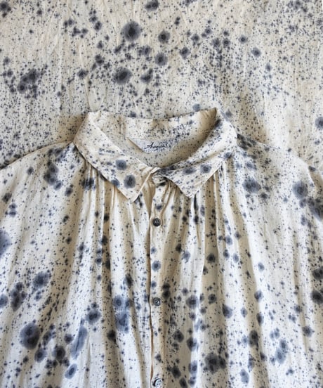 ichiAntiquités 800334 Natural dyed Linen Shirt Dress / 2 COLORS
