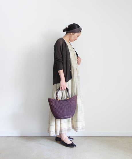 ichi Antiquités 1101134 KHADI Cotton Brise Dress / 2 COLORS