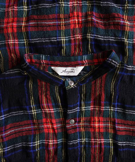 【ONLINE LIMITED】ichiAntiquités 1200325 Cotton Wool BLACK Tartan Dress / B : BLACK