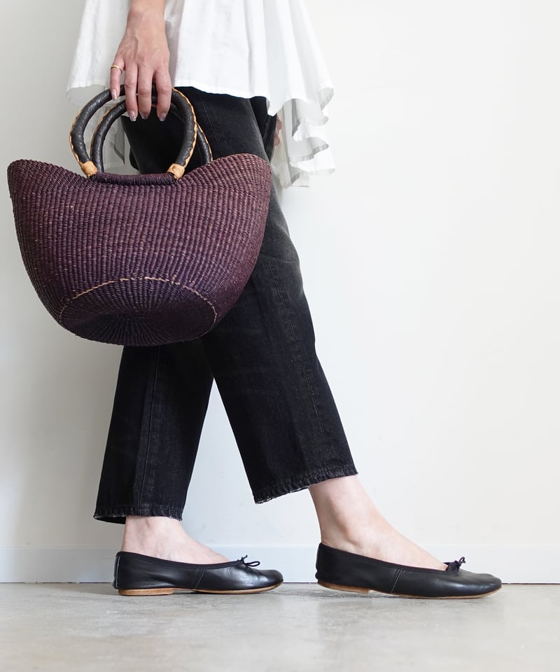 i c h i 241230 Denim Sarrouel Pants / D : BLAC