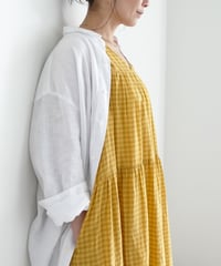 【 ONLINE LIMITED 】Antiquités 1000631 Linen Vacances Over Shirt / 2 COLORS