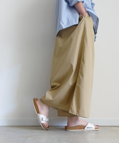 i c h i 260108 Cotton Broadcloth Wide Pants / 2 COLORS