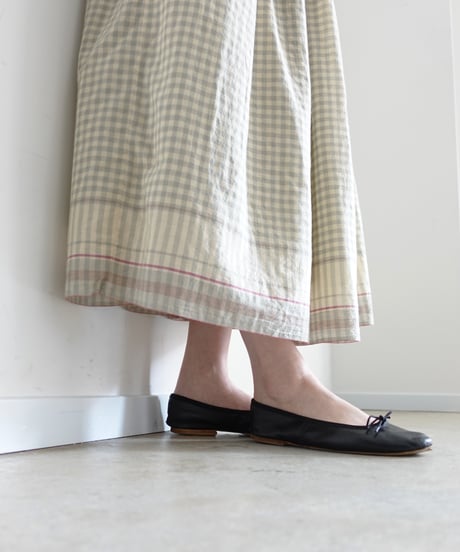 ichiAntiquités 1101135 KHADI Cotton Brise Skirt / 2 COLORS