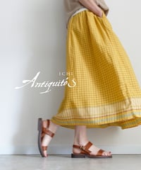 ichiAntiquités 1101135 KHADI Cotton Brise Skirt / 2 COLORS