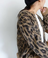 i c h i  260451  Shaggy Leopard Knit Cardigan / 2 COLORS