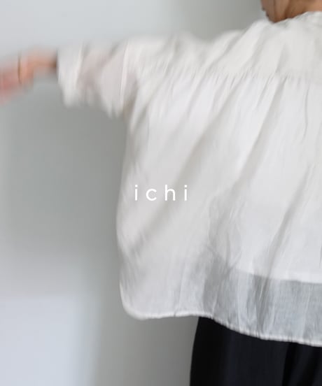 i c h i 260124 Linen Ramie Sheer Cross Shirt / 2 COLORS
