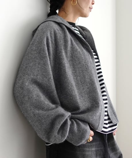 i c h i 260456 Knit Hoodie Cardigan / 2 COLORS