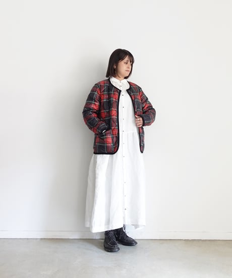 【 LIMITED COLLAB 】ichiAntiquités×TAION 1100365 Inner Down Jacket / BLACK TARTAN