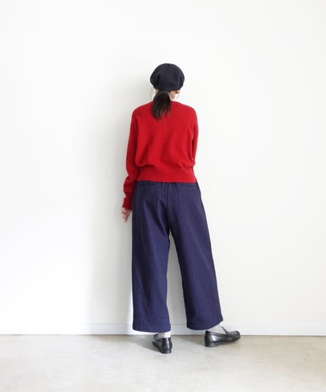 i c h i  250715 Pin Stripe Relax Pants / 2 COLORS