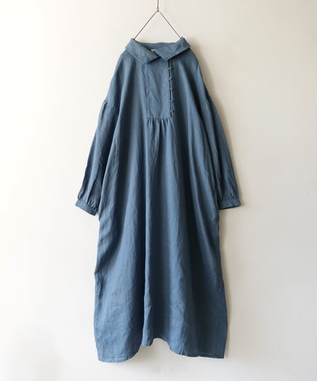ichiAntiquités 1200311 Linen Smock Dress / 3 COLORS