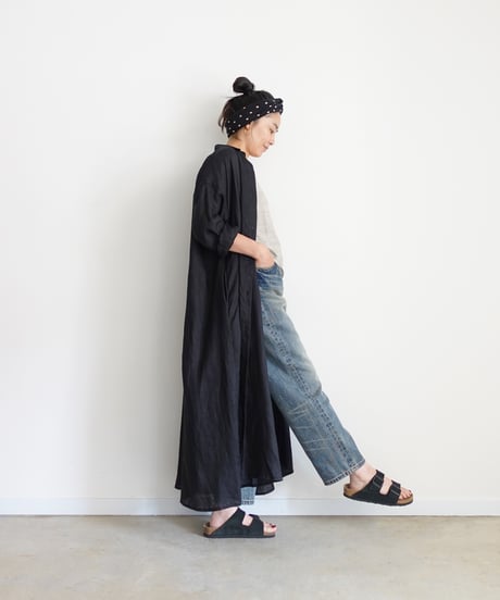i c h i  241230 Denim Sarrouel Pants / A : LIGHT・2 SIZE