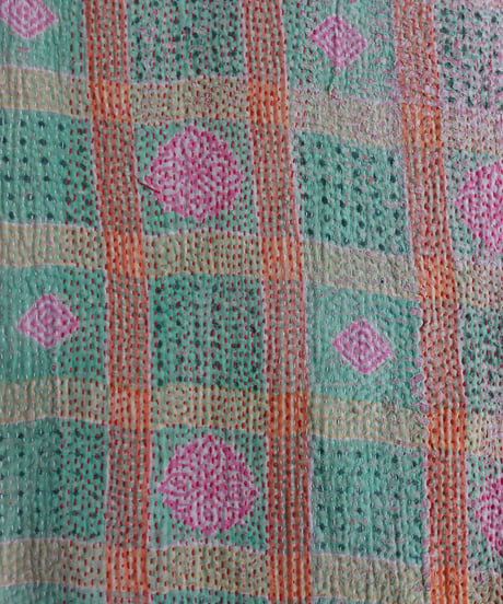 【ONLINE LIMITED】ichiAntiquités 1001139 Vintage Ralli Quilt Rug / COLOR : A