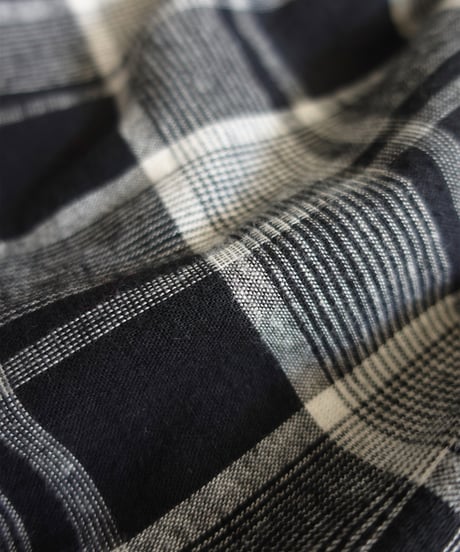 i c h i 260414 Cotton Linen Check Pants / C : GRAY CHECK
