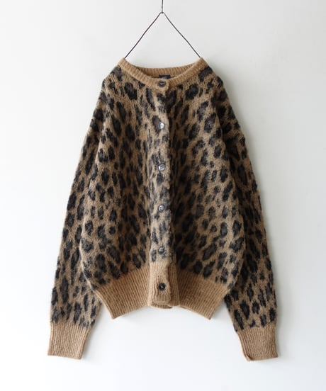 i c h i  260451  Shaggy Leopard Knit Cardigan / 2 COLORS