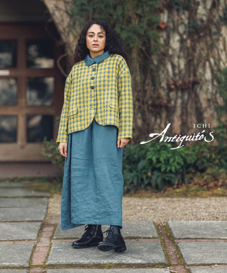 ichiAntiquités 1200311 Linen Smock Dress / 3 COLORS