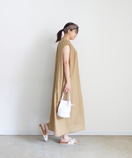 i c h i 260110 Rayon Linen Sleeveless Dress / 3 COLORS