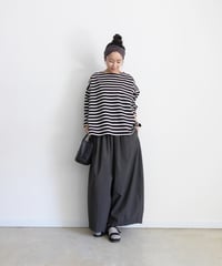 ichiAntiquités 1200344 Cotton Border Pullover / 2 COLORS