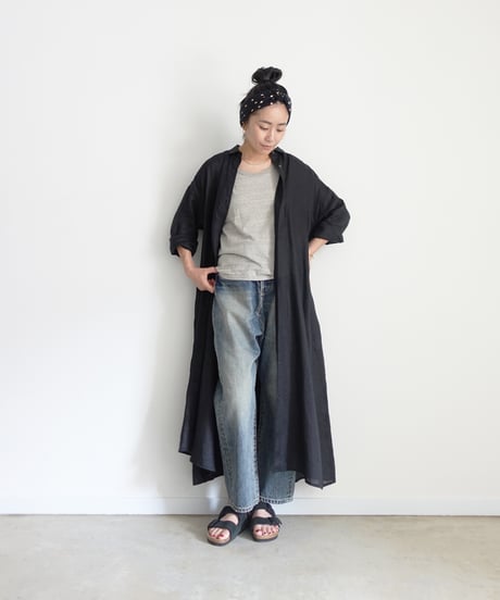 i c h i  241230 Denim Sarrouel Pants / A : LIGHT・2 SIZE