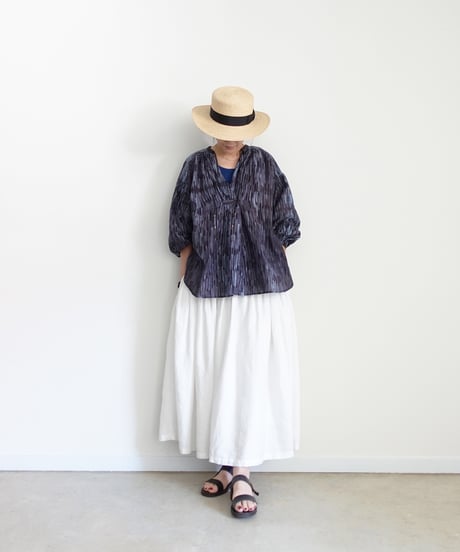 ichiAntiquités 1100940 INDIA TIE DYE Gather Shirt / 2 COLORS