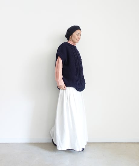 i c h i  260402 Cotton 2way Frill Shirt / 2 COLORS
