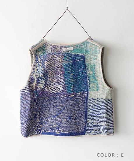 【ONLINE LIMITED】ichiAntiquités 1001136 Vintage Ralli Quilt Vest / 2 COLORS