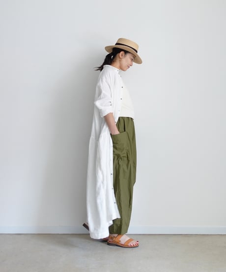 ichiAntiquités  1101132  Typewriter Cotton Relax Pants / 2 COLORS