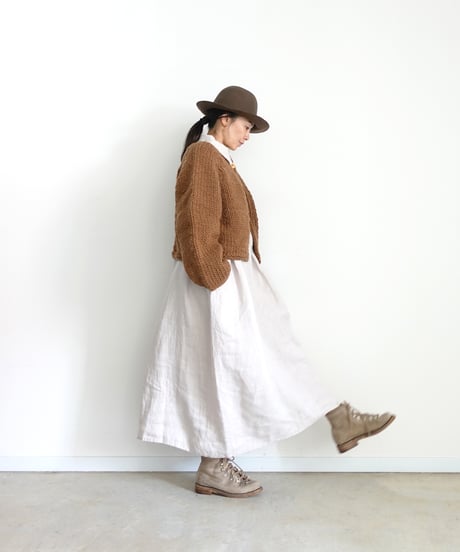 ichiAntiquités 1200311 Linen Smock Dress / 3 COLORS