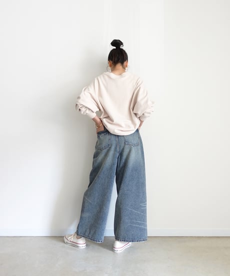 i c h i  230430  DENIM Wide Pants / A : LIGHT・2 size