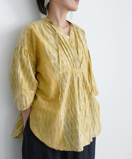ichiAntiquités 1100940 INDIA TIE DYE Gather Shirt / 2 COLORS