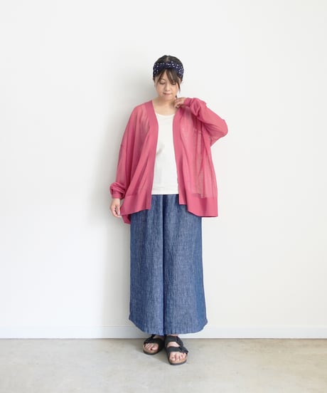 i c h i 260155 Sheer Knit Cardigan / 3 COLORS