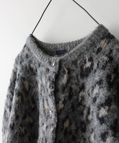 i c h i  260451  Shaggy Leopard Knit Cardigan / 2 COLORS