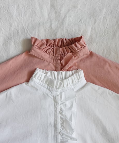 i c h i  260402 Cotton 2way Frill Shirt / 2 COLORS