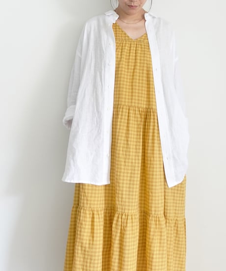 ichi Antiquités 1101134 KHADI Cotton Brise Dress / 2 COLORS