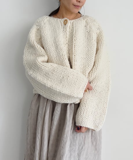 ichiAntiquités 1200350 PERU Hand Knit Cardigan / 3 COLORS