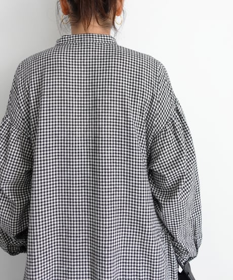 i c h i 260413 Cotton Linen Gingham Dress / A : GINGHAM