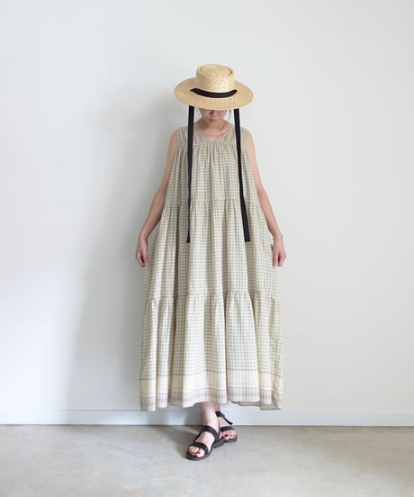 ichi Antiquités 1101134 KHADI Cotton Brise Dress / 2 COLORS