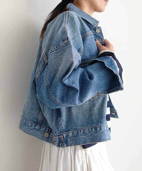 i c h i  241024 DENIM Jacket / A : VINTAGE WASH