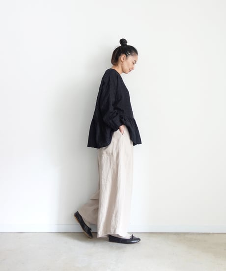 ichiAntiquités 1101107 Linen Cotton Gingham Check Pullover / 3 COLORS